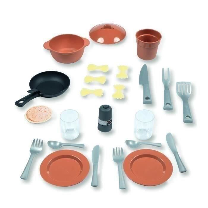 SMOBY - Cuisine Ilot - Design Moderne - Surface de jeu 360° -  Fonctions Traditionnelles - 23 Accessoires - des 3 ans