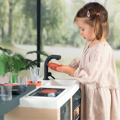 SMOBY - Cuisine Ilot - Design Moderne - Surface de jeu 360° -  Fonctions Traditionnelles - 23 Accessoires - des 3 ans