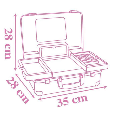 Smoby - Disney Princesse - Valise beauté  facile a transporter - 13 accessoires inclus : coiffure, onglerie, maquillage - Fabricatio