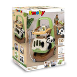 Smoby - Chariot Vétérinaire  de Zoo - Peluche Panda - Nombreux accessoires inclus - Produit 2 en 1 : Cage de transport - Fabrication