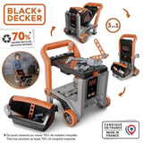 SMOBY - Black+Decker - Diable Bricolo - Jouet d'Imitation - Facile a Tranporter - 18 Accessoires Inclus - A Partir de 3 ans