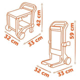 SMOBY - Black+Decker - Diable Bricolo - Jouet d'Imitation - Facile a Tranporter - 18 Accessoires Inclus - A Partir de 3 ans