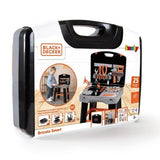 Smoby - Black and Decker -Etabli Bricolo Smart - Jeu d'imitation - Mallette qui se transforme en établi - 33 accessoires inclus - Fa