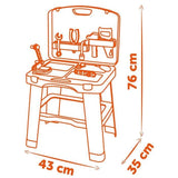 Smoby - Black and Decker -Etabli Bricolo Smart - Jeu d'imitation - Mallette qui se transforme en établi - 33 accessoires inclus - Fa