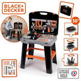 Smoby - Black and Decker -Etabli Bricolo Smart - Jeu d'imitation - Mallette qui se transforme en établi - 33 accessoires inclus - Fa