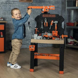 SMOBY - Black+Decker - Etabli Bricolo Builder - 87 Accessoires - Matiere Recyclée - A Partir de 3 Ans - Fabrication Française
