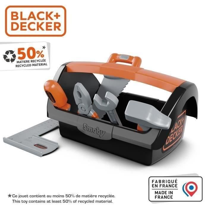 SMOBY - Black & Decker - Boite a Outils + 6 Outils - des 3 ans