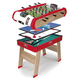 Smoby - Babyfoot Powerplay 4 en 1 - Babyfoot, billard, palet et ping pong - 120x90x86 - Des 8ans