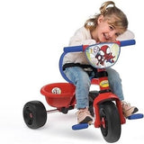 Smoby - Tricycle Be Fun - Spidey - Evolutif de 15 mois a 3 ans - Canne parentale réglable sur 3 positions - Ceinture de sécurité