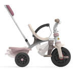 Smoby -Tricycle Èvolutif enfant Be Fun Confort - Rose - Canne parentale amovible - Repose-pieds rÈtractable