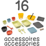Smoby Life - Mud Cooking House - Fabriquée en France - Matiere Recyclée - 16 accessoires - Des 2 ans