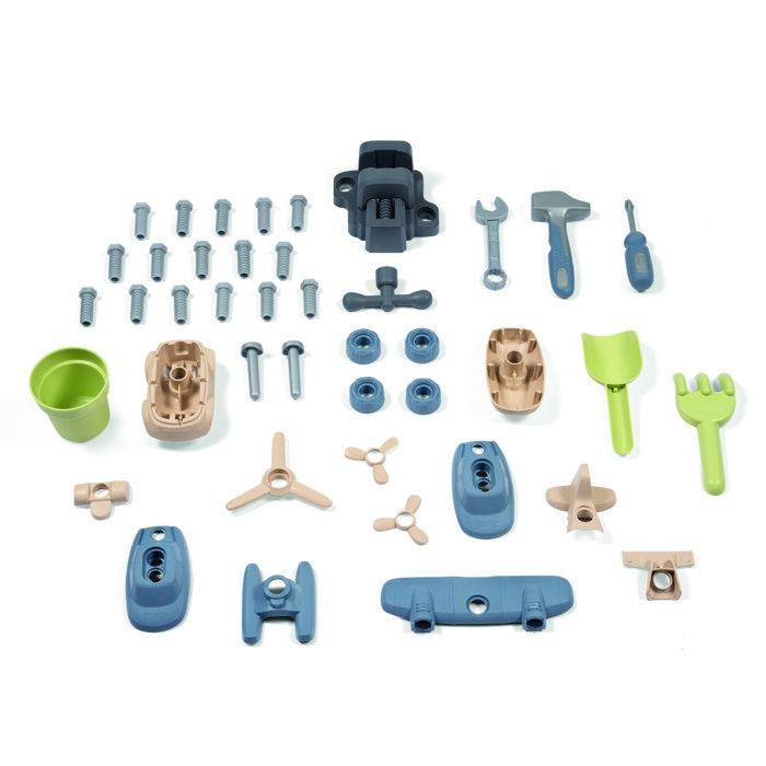 Smoby Life - Maison Nature + Atelier - Fabriquée en France - Matiere Recyclée - 39 accessoires - Des 2 ans