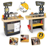 Jouet d'Imitation Food Corner Restaurant - 29 Accessoires - Cuisine Resto avec Lecteur CB, Smoby