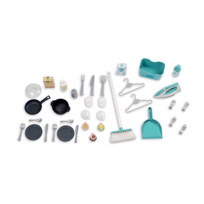 SMOBY - Tefal cuisine clean - Jouet d'imitation cuisine et ménage - 36 accessoires - Fonctions sonores - Des 3 ans