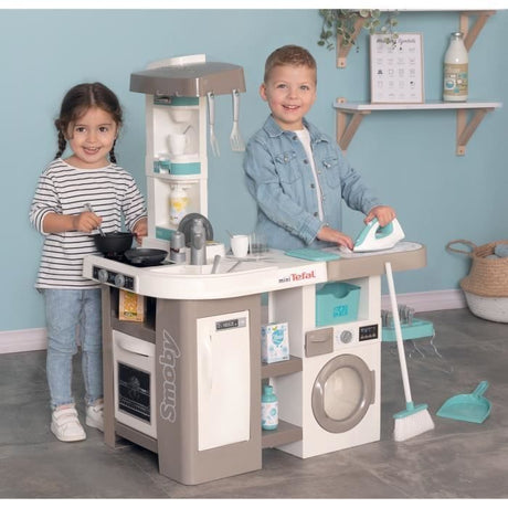 SMOBY - Tefal cuisine clean - Jouet d'imitation cuisine et ménage - 36 accessoires - Fonctions sonores - Des 3 ans