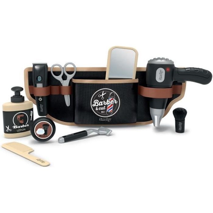 Smoby Barber & cut - Ceinture de barbier coiffeur, réglable - des 3 ans