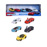 Coffret Cadeau 5 Véhicules Lamborghini - MAJORETTE - 2 exclusifs - Portes ouvrantes, suspensions - Échelle 1/64 - Des 3 ans
