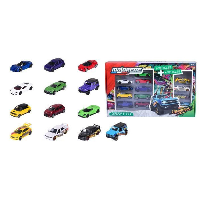 MAJORETTE - Majo SL Set13Pcs Graffiti 9+4 Exclu - des 3 ans