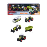 Coffret Cadeau 5 Véhicules Ferme - MAJORETTE - Tracteurs et engins agricoles - Suspensions - Échelle 1/64 - Des 3 ans