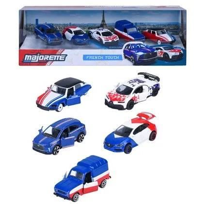 Coffret Cadeau French Touch Bleu 5 Véhicules - MAJORETTE - Modeles français exclusifs - Échelle 1/64 - Des 3 ans