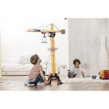 Grue filoguidée 120cm - DICKIE TOYS - Travaux publics - Tourne a 350° - Accessoires inclus