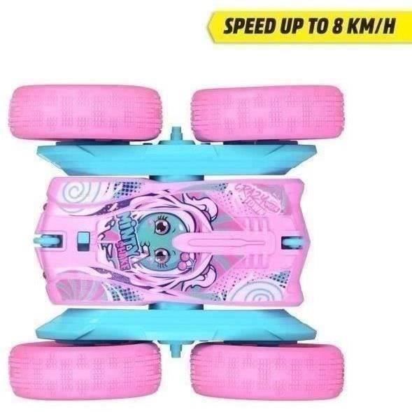 Dickie - Véhicule Radiocommandé 16 cm - Flippy Berry Shaker - Rotation 360° - Rose - Piles Incluses - Des 6 ans