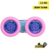 Dickie - Véhicule Radiocommandé 16 cm - Flippy Berry Shaker - Rotation 360° - Rose - Piles Incluses - Des 6 ans