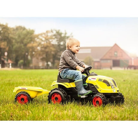 Tracteur a pédales Farmer XL + Remorque - SMOBY - CLAAS - Siege ajustable - Capot ouvrant - Vert