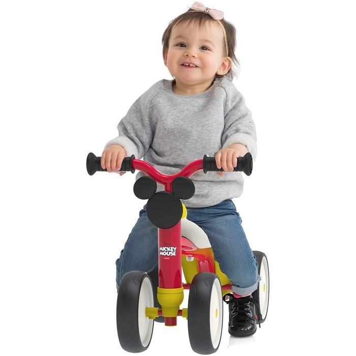 Smoby - Porteur 1er ‚ge Mickey en mÈtal - Rookie - Mixte - Rouge - 12 mois et plus