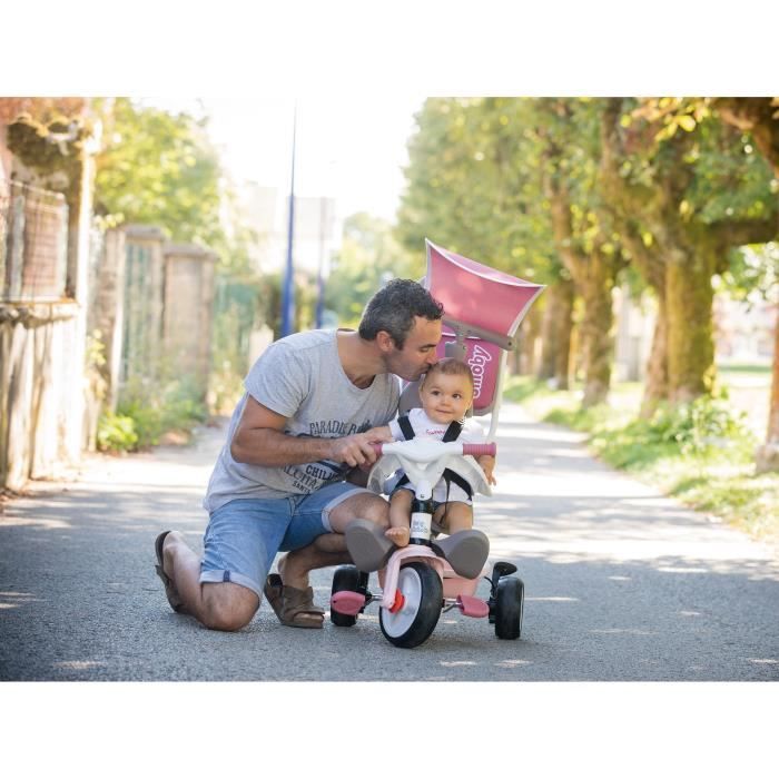 Tricycle Èvolutif enfant Smoby Balade Plus - Rose