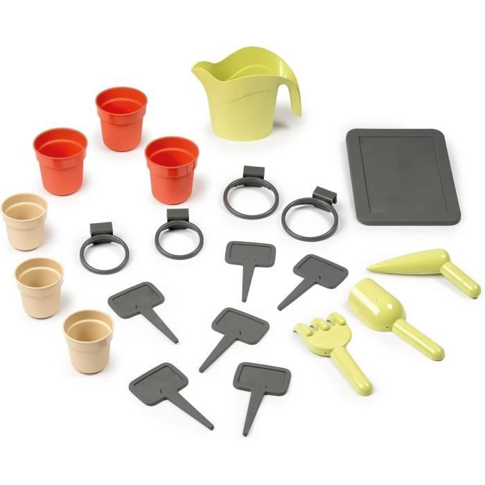 Smoby Life - Garden House - Maison theme Jardinage - Jardiniere, Treillis, Mangeoire a Oiseaux, Récupérateur d'eau - Des 2 ans