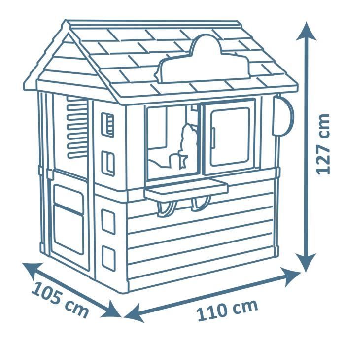 SMOBY - Maison Sweety Corner - Comptoir et espace de préparation - Machine a glaces - 18 accessoires inclus - Fabriqué en France