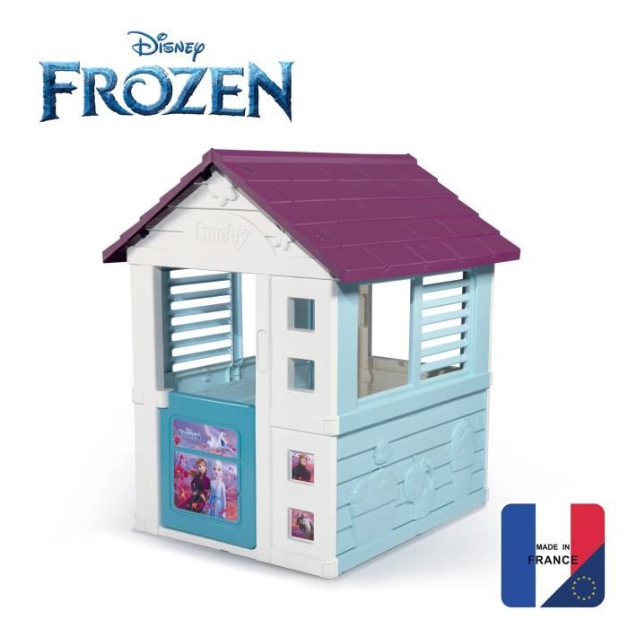 Maison La Reine des Neiges - Smoby - 1 portillon + 2 fenetres - Anti-UV - 98x110x127 cm
