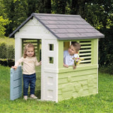 Smoby Life - Jolie Maison - Design Moderne - Portillon, Fenetres avec Persiennes - Matiere Recyclée - Des 2 ans