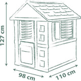 Smoby Life - Jolie Maison - Design Moderne - Portillon, Fenetres avec Persiennes - Matiere Recyclée - Des 2 ans