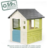 Smoby Life - Jolie Maison - Design Moderne - Portillon, Fenetres avec Persiennes - Matiere Recyclée - Des 2 ans