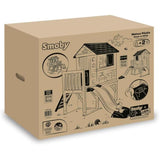 Smoby Life - Maison Pilotis avec toboggan - Nouveau colori - Plateforme 70cm - Anti-UV - Fabriqué en France