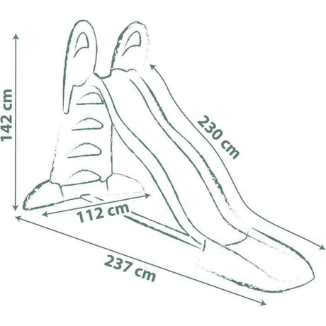 SMOBY Life - Toboggan XL - Glisse de 2m30 - Marches anti dérapantes - Des 3 ans