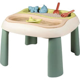 SMOBY Life - Table Sable et Eau - 2 bacs amovibles, pelle, râteau, bateau, moules a sable - Jouet d'extérieur - Des 18 mois