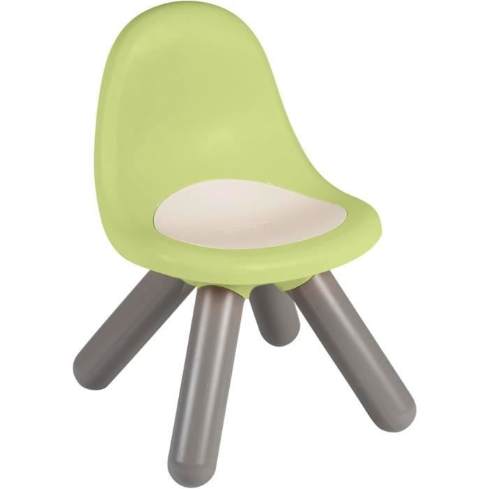 Smoby Life - Chaise enfant vert pomme - Pieds soufflés - Intérieur et Extérieur - Anti-UV
