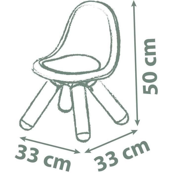 Smoby Life - Chaise enfant Bleu ciel - Pieds soufflés - Intérieur et Extérieur - Anti-UV