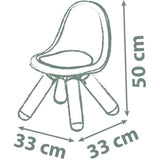 Smoby Life - Chaise enfant Bleu ciel - Pieds soufflés - Intérieur et Extérieur - Anti-UV