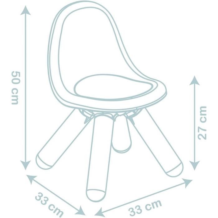 Little Smoby - Chaise enfant rose - Pieds soufflés - Intérieur et Extérieur - Anti-UV