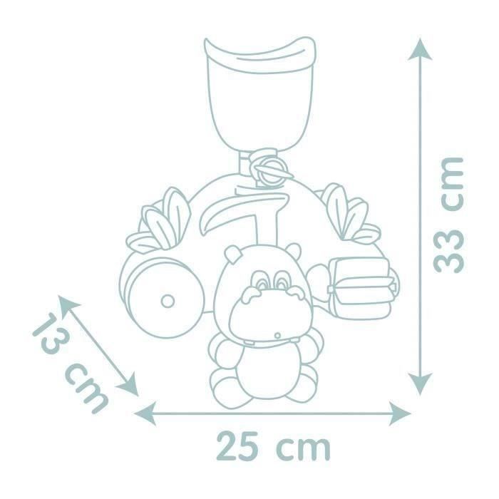 Jouet de bain Smoby Little Smoby Hippo - Toboggan et roues pour bébé de 18 mois - Bleu et vert