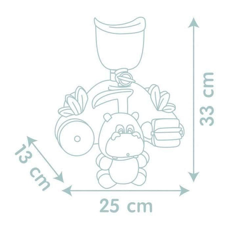 Jouet de bain Smoby Little Smoby Hippo - Toboggan et roues pour bébé de 18 mois - Bleu et vert