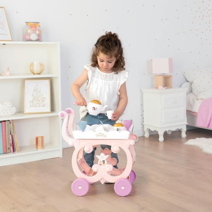 SMOBY - Desserte XL - Disney Princesses - Mixte - 17 accessoires inclus - Des 3 Ans