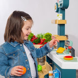 SMOBY - Marchande - Supermarché avec coin fruits et légumes- 42 accessoires inclus - Des 3 ans
