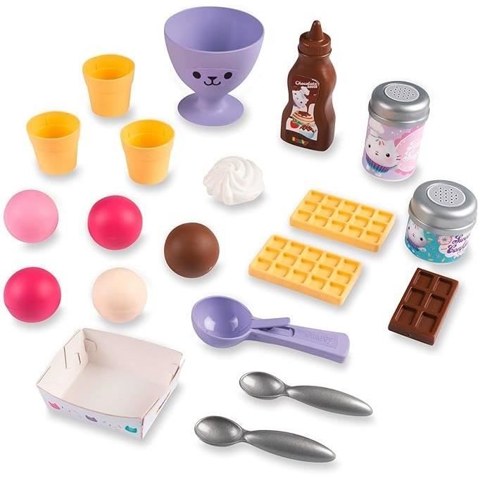 Gabby et la Maison Magique - Marchande de glaces - Smoby - 20 Accessoires - FabriquÈ en France