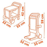 Smoby - Black+Decker - Diable + Boite 3 en 1 - 19 accessoires - Fabriqué en France