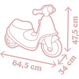 Smoby - Porteur scooter Rose - Coffre a Jouets - Roues silencieuses Dés 2ans